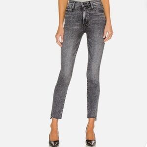 MOTHER Womens The Stunner Zip Ankle Step Fray Jeans Train Stops Size 27